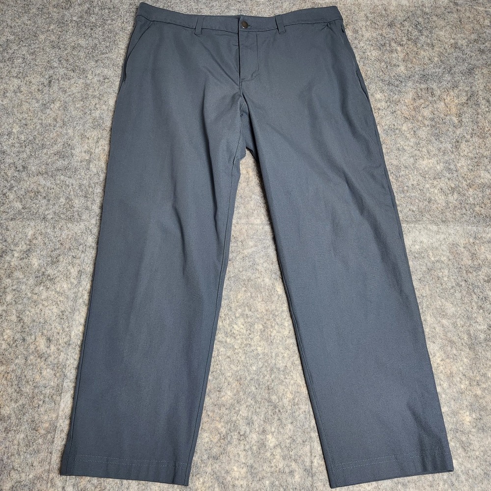 lululemon Classic Fit 5 Pocket Trouser Pants Men 36x29 Blue Warpstreme Sporty